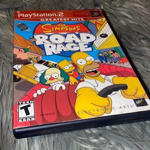 Retro SONY PlayStation Greatest Hits THE SIMPSONS ROAD RAGE Video Game GUC